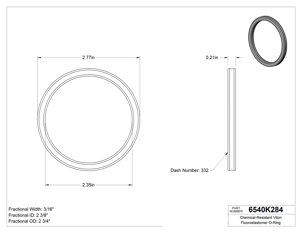 Technical drawing - 6540K284